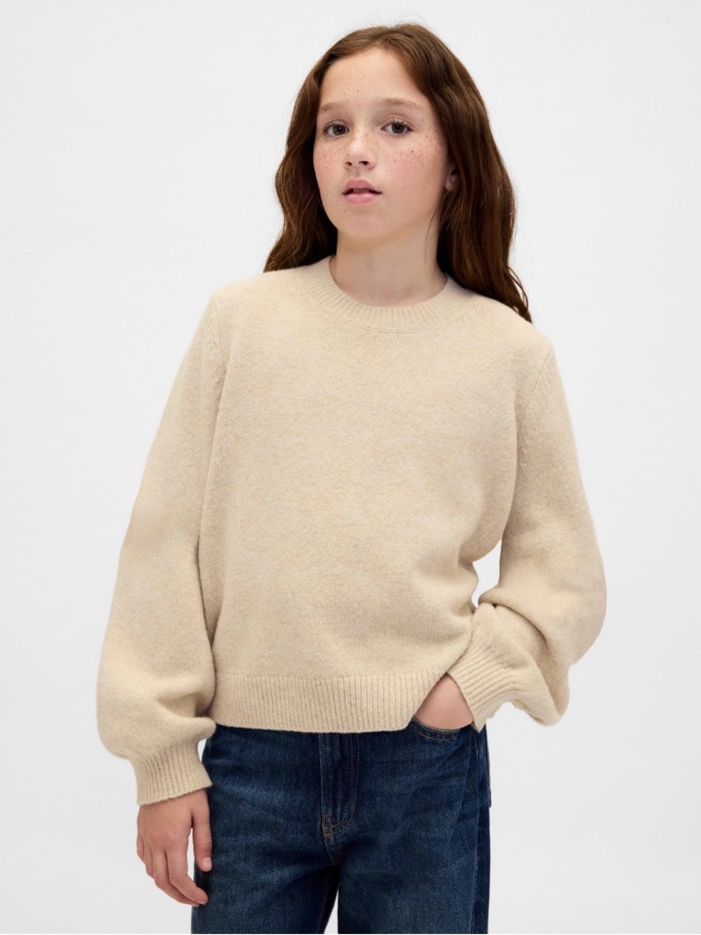 GAP Women's Crewneck Sweater in Sand
